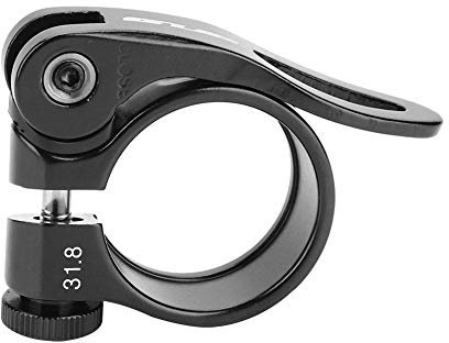 Fahrrad Sattelklemme, Aluminiumlegierung Quick Release Clamp Tube Clip für 27,2/28,6 mm Fahrrad Sattelstütze Rennrad(Schwarz)