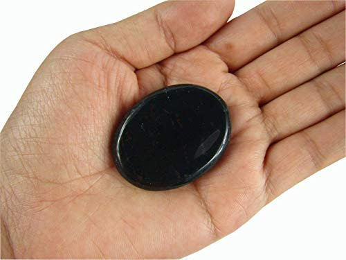 CircuitOffice Moos Achat Handschmeichler, oval, 2,5-4,4 cm, Palm Pocket Energy Stone, Heilkristall, für Wicca, Reiki, Heilung, metaphysisch, Chakra, positive Energie, Meditation, Schutz oder Geschenk