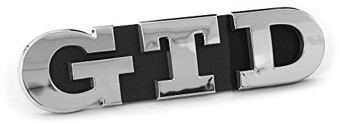 GTD Schriftzug vorn Kühlergrill Logo Emblem chrom