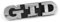 GTD Schriftzug vorn Kühlergrill Logo Emblem chrom