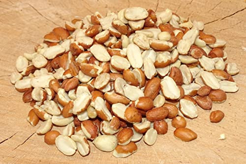 Futterbauer Erdnüsse teilblanchiert 25 kg, Ambrosia-kontrolliertes Vogelfutter, Erdnusskerne für Wildvögel, Energiereiches Streufutter