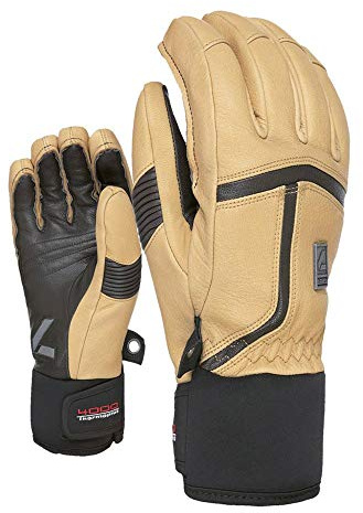 Level Off Piste Leather Handschuhe, Herren L beige