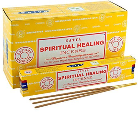 Hari Deals Satya Räucherstäbchen, Duft: Sandelholz, Lavendel, Champ Moschus, Positive Vibes, Namaste Nag Champa, Reiki-Rose, 6 Packungen (spirituelle Heilung)