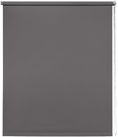 Thermal Blackout Blinds, Grey 140cm (55.11), 165cm Drop - Blackout Roller Blinds For Inside and Outside Recess Fitting - Window Blinds of Multiple Colours and Sizes by New Edge Blinds