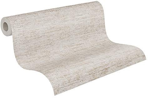 Livingwalls Vliestapete Metropolitan Stories Strukturtapete Mio Tokio 10,05 m x 0,53 m beige grau metallic 378572 37857-2