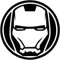 Decus Shop Ironman Kopf Kreis 2907 // Sticker Aufkleber vers. Größe Farbe