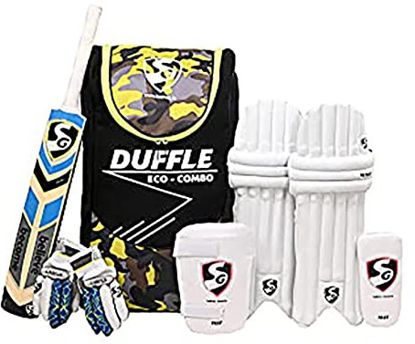 SG Summer Camp Kaschmir Cricket-Set für alle Altersgruppen, Grün/Schwarz — Größe 4