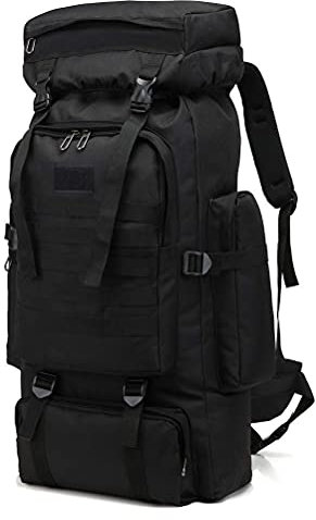 Kabxhueo Rucksack 80L Wasserdicht Notfallrucksack Military Armee Rucksack Großer Outdoor Reiserucksack Kampfrucksack Fluchtrucksack Survival Backpack für Herren Damen für Camping, Wander, Trekking