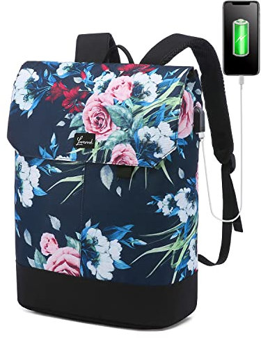 LOVEVOOK Rucksack Damen Elegant Daypack Wasserdichter Tagesrucksack mit Laptopfach 15,6 Zoll & Anti Diebstahl Tasche für Ausflüge, Uni, Schule u. Büro (Blau)