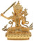 Cabilock Wohnkultur Manjushri Buddha Figur Sitzender Buddha Figur Skulptur Feng Shui Statue für Ritualen Tempel Tischdeko Buddhistisches Dekoration Ornament Zubehr Gold