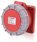 Intratec prise encastrable droite CEE 63A 400V IP67 5 pôles 6h rouge/gris, IEC60309, triphasé, usage industriel