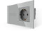 JIMEIDA Presa con interruttore della luce grigio, vetro touch con presa Schuko da incasso, interruttore da parete a 3 poli con LED di stato, 500 W/scomparto