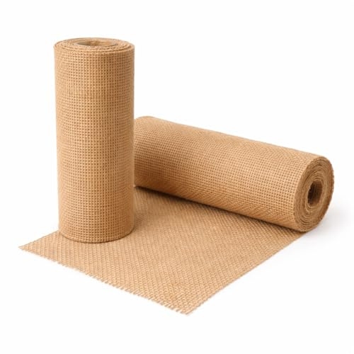 Floralcraft® Natural Hessian Fabric Roll Twin Pack (90cm x 10m) – Extra Long Rustic Jute Burlap Table Runner for Weddings, Parties, Farmhouse Décor & DIY Crafts