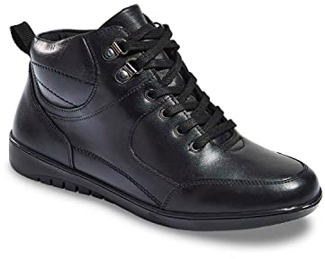 Chums Ladies Wide Fit Waterproof Leather Boots | Secure Fastening Outdoor Comfort Women's Walking Shoes with Cushioned Ankle Collar & Durable Grip Sole