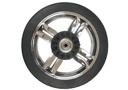 1 Ersatzrad Bollerwagen passend für Fuxtec CT 500-700-800 und andere, silber/chrom