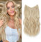 Ms Taj Invisible Secret Wire Extensions 50cm,Blonde Lange Haarverlängerungen mit Einstellbarer Größe Clips Synthetische,ein Stück lockiges Haarteile für Frauen