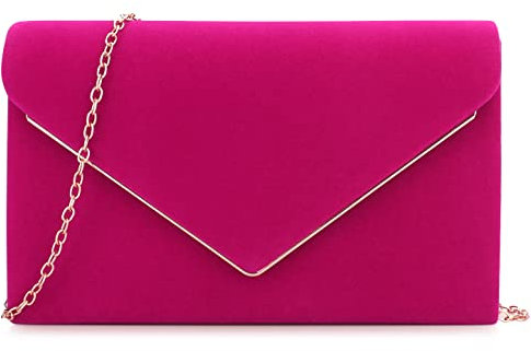 BBjinronjy Clutch-Tasche für Damen – Abendtasche, Handtasche für Hochzeit, Party, Cocktail oder Abschlussball, aus Kunstwildleder, Crossbody-Umhängetasche, Rose