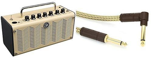 Yamaha - THR5H - Amplificateur Guitare à Modélisation - Crème & Fender Deluxe Series Câble Instrument - 3m - Droit/Angle - Tweed