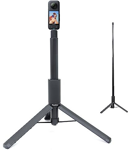 Fotoleey Bastone per selfie invisibile 2 in 1 + treppiede per Insta360 X5/X4/X3/X2, One RS, GO 3, GO 2