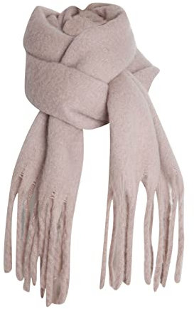 Stafeny Dicker Winter Schal Damen - Klassischer Gestrickter Deckenschal aus Hochwertigem Kaschmirimitat, Extralanger Kuscheliger Winterschal als für Frauen(Kaffee)