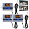 Aicharynic 3 Stück Digitaler Temperaturregler, XH-W3001 Digital Thermostat mit Fühler Wasserdichter Sonde AC110V-220V Temperaturschalter LCD Display, Heizung Kühlung