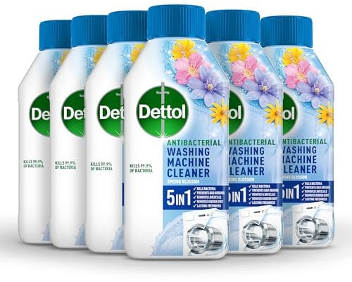 Dettol Washing Machine Cleaner, Blooming Beautiful, Multipack of 6 X 250ml, Total of 1.5L, Washing Machine Descaler, Drum Cleaner, Antibacterial Cleaner, Disinfectant, Laundry
