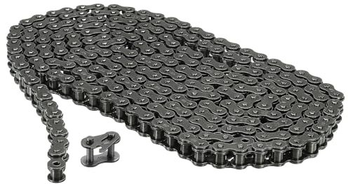 QUARKZMAN #40/08A-1 Rollenkette 10 Fuß 1/2 Pitch Kohlenstoffstahl Rollenketten mit kostenlosem Verbindungsstück für Fahrräder, Motorräder, 242 Glieder
