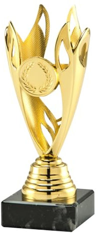 tecnocoppe Coupe dorée Hauteur 15,50 cm. Plaque personnalisée