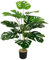 Zelihrdu Albero Pianta Artificiale con Vaso, Finte Piante Artificiali Interno Esterno Realistiche, Grande Decorazioni per Soggiorno Casa Ufficio Camera da Letto (75cm Verde Monstera)