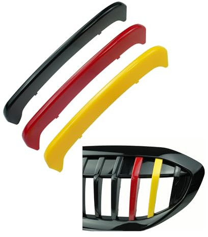 ontto Rejilla frontal de tres colores, para pegar con hebilla, tiras decorativas para barbacoas, pegatinas para el riñón, se adapta a BMW 3 E46 1998-2004, rejilla de inserción, accesorios (2 puertas)