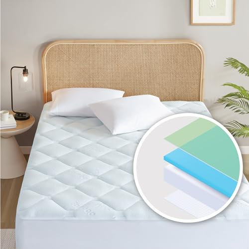 Degrees of Comfort 1 Inch 3cm Memory Foam Mattress Topper King Bed, Mattress Pad with Soft Bamboo Cover with Extra Deep Pock, Breathable 150x200x3cm