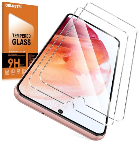 Oelrstfe Vetro Temperato per Samsung Galaxy S21 5G Pellicola Protettiva 2 Pezzi Durezza 9H Anti-Graffio Anti-impronte Ultra HD Trasparente Senza Bolle Vetrino Protezione Schermo per Samsung Galaxy S21
