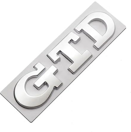 GEOLXD 3D Metall Auto Front Grill Emblem Abzeichen Hinten Stamm Aufkleber Zubehör(Sticker Silver)