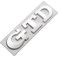 GEOLXD 3D Metall Auto Front Grill Emblem Abzeichen Hinten Stamm Aufkleber Zubehör(Sticker Silver)