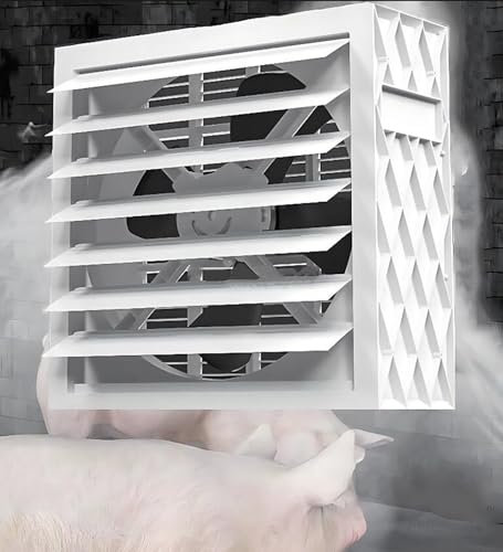 ICEMOB Ventilatore Industriale 1400 Giri/Min,Ventola Aspirazione Industriale,Estrattore Aria Silenzioso,per Fabbriche, Officine, Allevamenti, Serre di Fiori Ventilazione,500mm