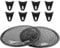 Unifizz 2Pcs Car Audio Speaker Sub Woofer Subwoofer Metal Waffle Grill Cover Protector with Rubber Edge and Clips 15 Inch Black
