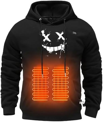 Feelcrag Unisex Usb Heated Hoodie Heated Sweatshirt Pullover Soft Lightweight Hooded Pullover Riding Hunting Golf Heated Jacket Men Usb Electric Body Warmer Heated Coat For Outdoors Winter