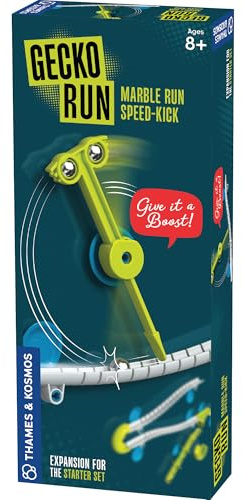 Gecko Run Marble Run Speed-Kick Expansion Pack | Thames & Kosmos | Extra Stunt for Vertical Marble Run Starter Set | Fast, No-Mess Setup | Residue-Free Nano-Adhesive Pads | Creative Play