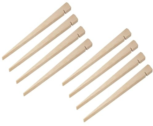 Preiswert&Gut 8X Holzheringe 40 cm Lang aus Holz – pro Stück 78 Gramm Ideal für Sand, Sandheringe in Braun, Schnurhaken Zeltheringe Dicke 1,5cm zum Abspannen von Vorzelt Heringe Camping Zelt