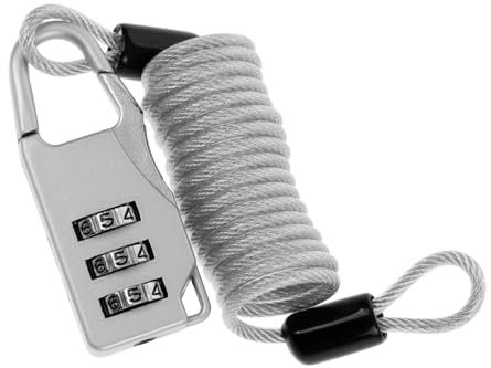 FELTECHELECTR 1 Set Gepäckschloss Mit Verstellbarem Kabel Sicherung Für Koffer Rucksack Und Helme Hochwertiges Robustes Stahlummanteltes Schloss Für Maximale Unterwegs