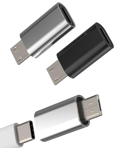 Adaptador USB C Hembra a Micro USB Macho(3pack)Tipo C Cable Cargador Conector Type C Android Enchufe Conversor Compatible Con Samsung Galaxy S6 Edge+ S7Active Note4 5 Datos Accesorios Jack Convertidor