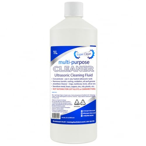 Jewellery Cleaner + Multi-Purpose Ultrasonic Cleaning Fluid (1 litre)