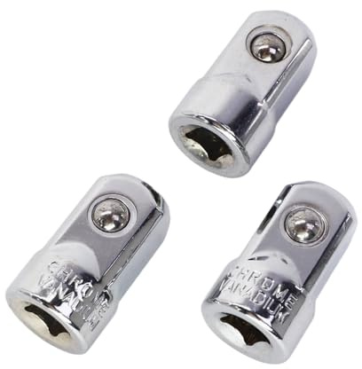 3 Stück Adapter für Stecknuss, Buchsenadapter Reduzierstück, 1/4-Zoll-Buchse auf 1/2-Zoll-Stecker
