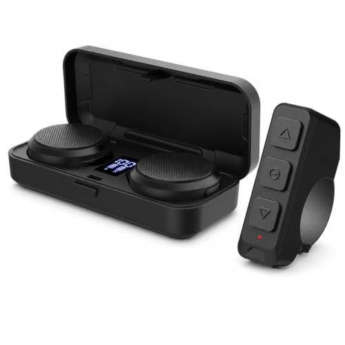 Fabater Motorradhelm-Bluetooth-Headset, BT5.3 Kabellose Aktive Geräuschunterdrückung, 1900-mAh-Akku, 50 Stunden Arbeitszeit, Helm-Bluetooth-Headset, Helmlautsprecher mit Fernbedienung