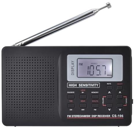 Gosera Mini Radio Radio FM/AM/SW/LW/TV ALLOCK ALLOCK Band RECEPIER 3,5 mm Écouteurs