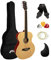TIGER ACG2-NT Akustische Stahlsaiten-Gitarre, volle Größe, für Anfänger, Packung enthält Gigbag, Gurt, Scratchplate und Ersatzsaiten - Natur