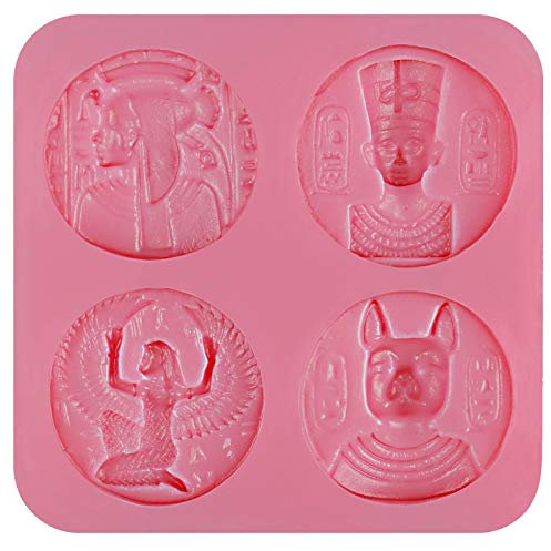 Stampo in silicone ispirato alle monete dell'Egitto antico per decorare torte, artigianato