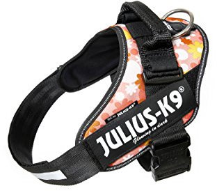 Julius-K9, IDC Powergeschirr, Größe: L / 1, Pink mit Blumen