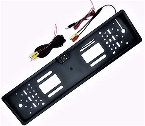 TEMPO DI SALDI Kit Porta Targa Con Telecamera A 4 Led Flash Per Retromarcia Telaio Europeo