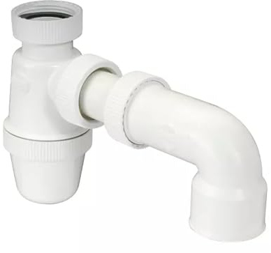 Nicoll - Sortie de lavabo coudee reglable avec anti-vide Diam 40 blanc 1C341B